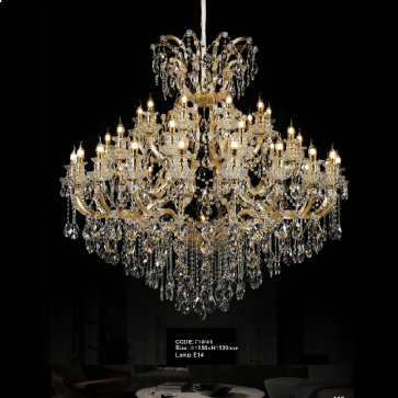 CODE: 710/41: Đèn chùm Phale nến 41 tay - KT: Ø1500mm x  H1520mm - Bóng đèn E14 x 41 bóng