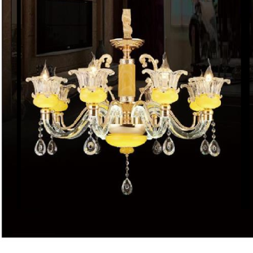 CODE: 8630/6: Đèn chùm nến 6 tay - KT: Ø830mm x H620mm - Đèn nến chân E14 x 6+ Đèn LED