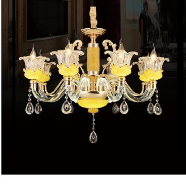 CODE: 8630/6: Đèn chùm nến 6 tay - KT: Ø830mm x H620mm - Đèn nến chân E14 x 6+ Đèn LED