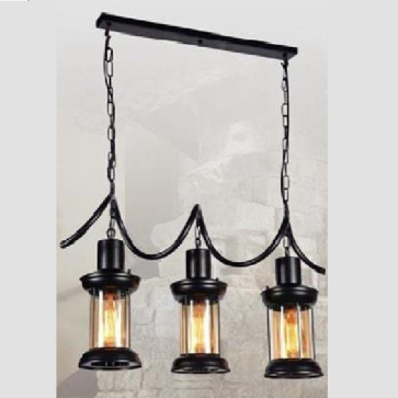 CODE: 8926/W: Đèn thả - KT: L600mm x W210mm x H950mm - Đèn E27 x 3 bóng