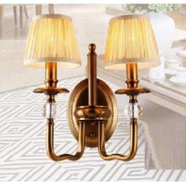 CODE: 9022-2: Đèn gắn tường đôi - KT: Ø400mm x H300mm - Đèn chân E14 x 2 bóng