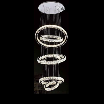 CODE: 9812-236D: Đèn thả dây vòng LED - KT: Ø600mm x H2000mm - Đèn LED đổi 3 màu