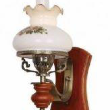 CODE: B002: Vách dầu đế gổ, chao thủy tinh - KT: 170*170*H390mm