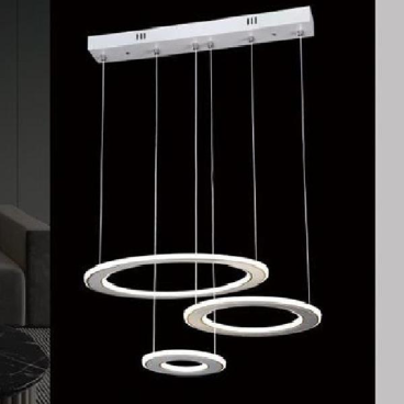CODE: C571-3: Đèn thả LED 3 vòng - KT: 300mm +400mm +500mm - Đèn LED 300W