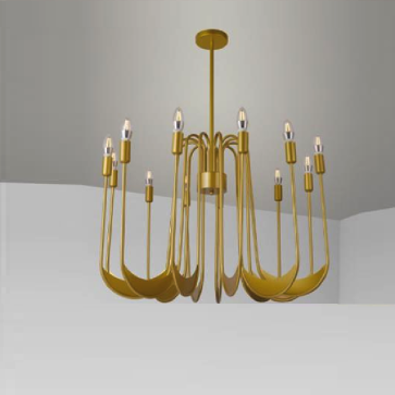 CODE: DY3100: Đèn chùm kiểu ý - KT: Ø800mm x H1000mm - Nóng đèn E14 x 10 bóng