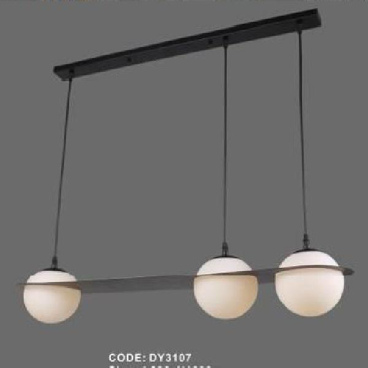 CODE: DY3107: Đèn thả quả bi - KT: L800mm x H1000mm - Đèn  chân E27 x 3 bóng ( tính riêng)