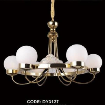 CODE: DY3127: Đèn thả quả bi - KT: Ø600mm x  H1000mm - Đèn chân E27 x 8 bóng ( tinh riêng)