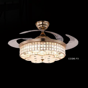 CODE: F9: Quạt trần đèn cánh xếp