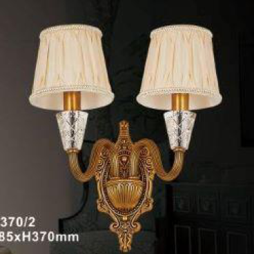 CODE: MZB370/2: Đèn tường 2 bóng, thân hợp kim, KT: L370mm*W185mm*H370mm