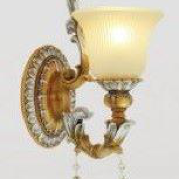 CODE: WL 0355/1: Đèn tường 1 bóng, chao thủy tinh, KT: L170mm*W290mm*H500mm