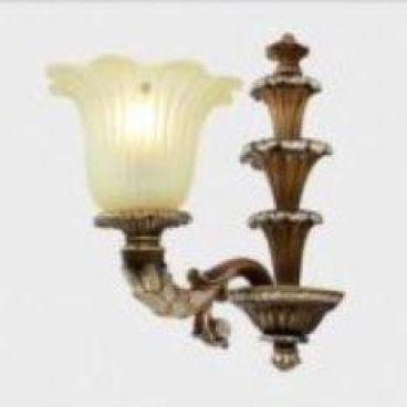 CODE: WL 0372/1: Đèn tường 1 bóng, chao thủy tinh, KT: L200mm*W340mm*H270mm