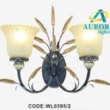 CODE: WL 0395/2: Đèn tường 2 bóng, chao thủy tinh,  KT L450*W240*H390mm