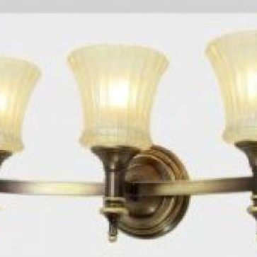 CODE: WL 0529/3: Đèn tường 3 bóng, chao thủy tinh, KT: L530mm*W190mm*H260mm