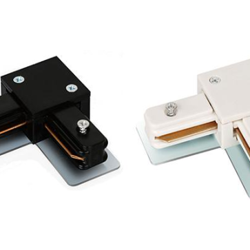 CON-2-90 -W88/B88: Đầu nối chữ L trắng/đen