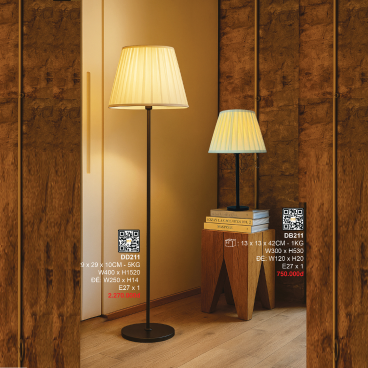 DD0211: Đèn đứng - KT: W400mm x H1150mm - Bóng đèn E27 x 1 bóng