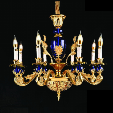 35 - DC6066T8: Đèn chùm nến 8 tay - KT: Ø 750mm x H620mm - Bóng đèn nến E14 x 8 bóng