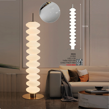 DD25: Đèn đứng - KT: H1500mm - Đèn LED đổi 3 màu