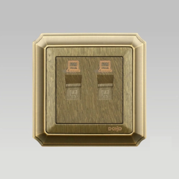 S70S-87022: Bộ ổ cắm điện thoại + ổ cắm mạng