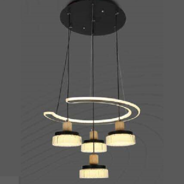 E3 - 320: Đèn thả LED - KT: Ø 400mm x H1000mm - Đèn LED 90W đổi 3 màu