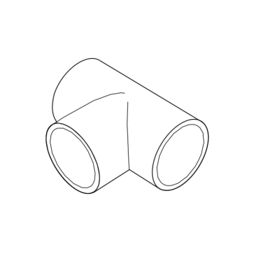 E246/40S: Khớp nối chữ T trơn Ø40mm