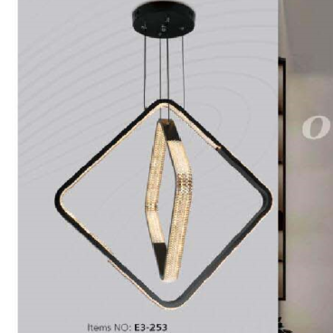 E3 - 253: Đèn thả Phale LED - KT: Ø680*H1000mm - Đèn LED 68W đổi 3 màu