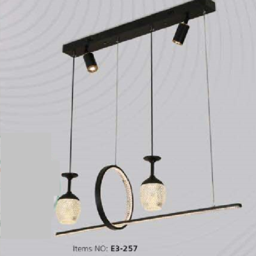 E3 - 257: Đèn thả ngang LED - KT: L1000mm x W250mm x H100mm - Đèn LED 132W đổi 3 màu