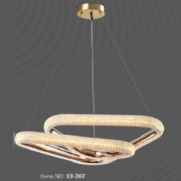 E3 - 267: Đèn thả LED - KT: Ø600mm*600mm*H1000mm - Đèn LED 110W đổi 3 màu