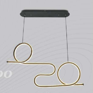 E3 - 271: Đèn thả ngang LED - KT: L850mm*120mm *H1000mm - Đèn LED 108W đổi 3 màu