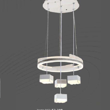 E3 - 288: Đèn thả LED - KT: Ø 400mm x H1200mm - Đèn LED 154W đổi 3 màu