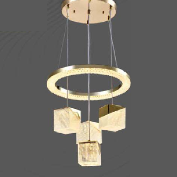 E3 - 292: Đèn thả LED - KT: Ø 400mm x H1200mm - Đèn LED 160W đổi 3 màu