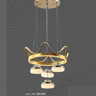 E3 - 302: Đèn thả LED - KT: Ø 400mm x H1000mm - Đèn LED 120W đổi 3 màu