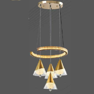 E3 - 304: Đèn thả LED - KT: Ø 400mm x H1000mm - Đèn LED 160W đổi 3 màu