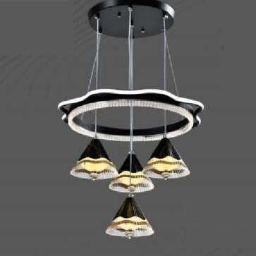 E3 - 316: Đèn thả LED - KT: Ø 500mm x H1200mm - Đèn LED 174W đổi 3 màu