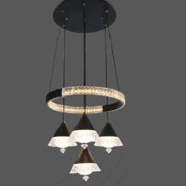 E3 - 322: Đèn thả LED - KT: Ø 400mm x H1000mm - Đèn LED 57W đổi 3 màu