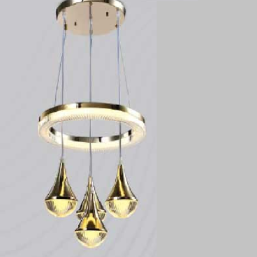 E3 - 358:  Đèn thả LED - KT: Ø 400mm x H1200mm - Đèn LED 150W đổi 3 màu