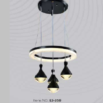 E3 - 359: Đèn thả LED - KT: Ø 400mm x H1200mm - Đèn LED 150W đổi 3 màu
