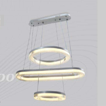 E3 - 366: Đèn thả ngang LED - KT: L630mm x W400*H1000mm - Đèn LED 160W đổi 3 màu