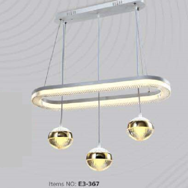 E3 - 367: Đèn thả ngang LED - KT: L680mm * W230mm *H1000mm - Đèn LED 120W đổi 3 màu