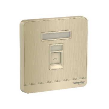 E8331RJS4_WG_G19: Bộ Ổ Cắm Điện Thoại Đơn Màu Vàng Kim