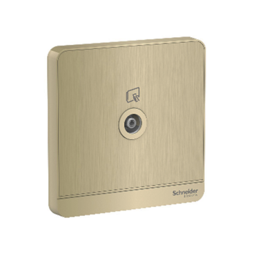 E8331TV_WG_G19: Bộ Ổ Cắm TV Đơn Màu Vàng Kim