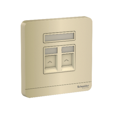 E8332RJS5_WG_G19: Ổ Cắm Mạng Cat5e Đôi Màu Vàng Kim