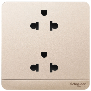 E83426UES2_WG_G19: Bộ ổ cắm đôi 3 chấu 16A Màu vàng kim