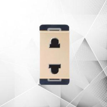 ED - 002- Hạt ổ cắm đơn 2 chấu 10A 250V