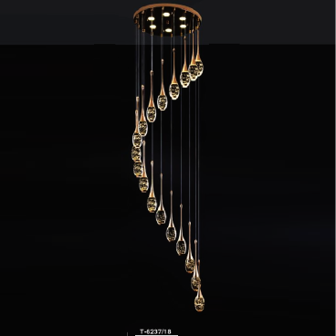 EU -T- 6237/18: Đèn thả dây chao phale - KT: Ø600 x H3500mm - chao Phale:  Ø60mm x H380mm  - Đèn LED