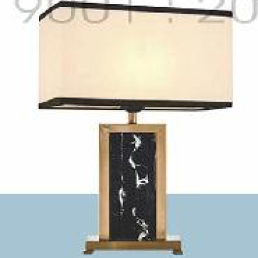 EU - B - 133:  Đèn bàn thân hợp kim+ đá, KT: L400mm*H660mm - Đèn E27*1 bóng