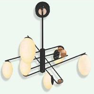 EU - C - 173/6: Đèn chùm bi chao 6 bóng, KT: Ø980mm*H520mm