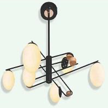 EU - C - 173/6: Đèn chùm bi chao 6 bóng, KT: Ø980mm*H520mm