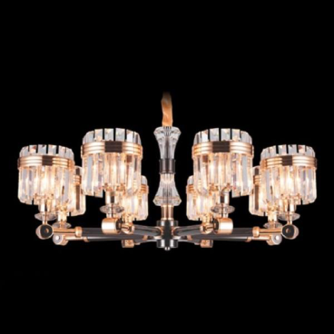 E - C - 234/8: Đèn chùm phale K9, 8 tay - KT: Ø880mm x H380mm - Đèn chân E14 x 8 bón