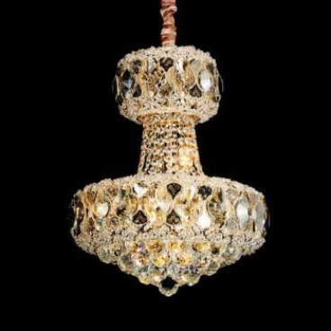 E - CFL - 28: Đèn chùm Phale -  KT: Ø400mm x H500mm - 37 Hạt Phale K9 - Bóng đèn E14 x 4 bóng