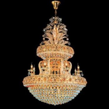 EU - CFL 77: Đèn chùm Phale (375 Hạt Phale K9) - KT: Ø800mm x H1200mm  - 375 hạt Phale K9 - Bóng đèn chân E14 x 37 bóng